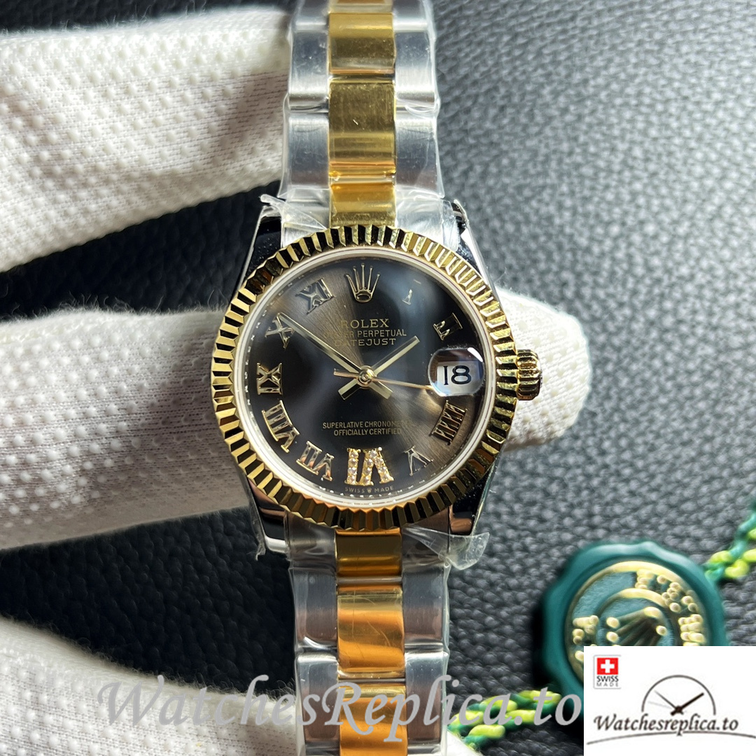 Swiss Rolex Datejust 178383 Replica Stainless steel strap 31MM - WatchesReplica.is