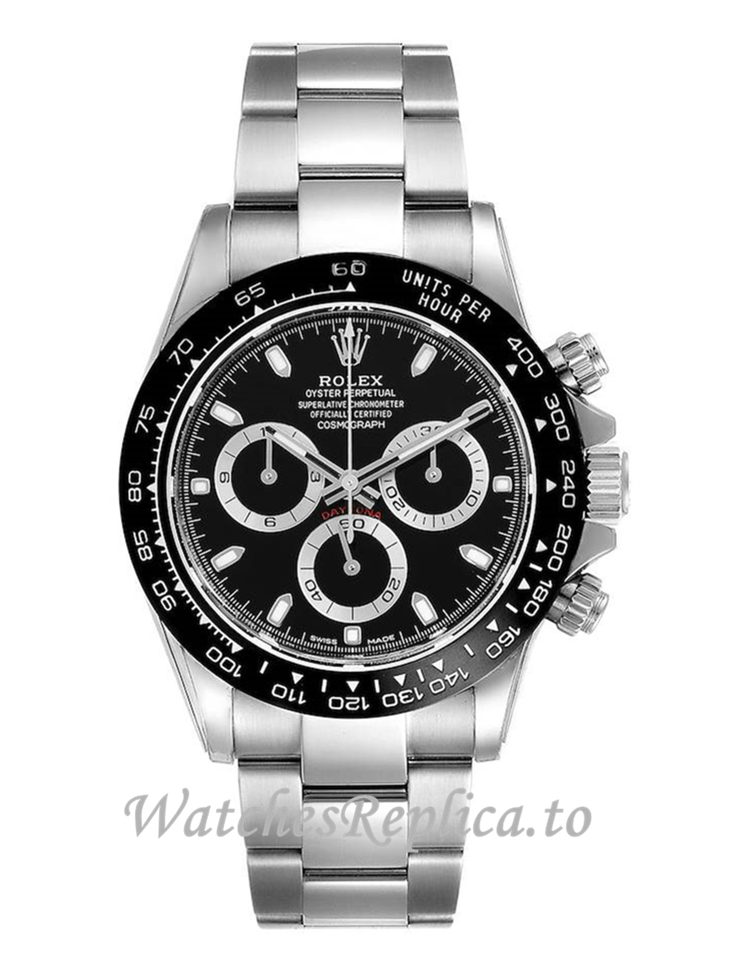 Rolex Daytona Replica Ceramic Bezel Black Dial Mens Watch 116500 40MM - WatchesReplica.is