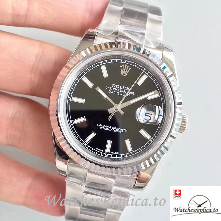 Swiss Rolex Datejust Replica 116234 Stainless steel strap 36MM - WatchesReplica.is