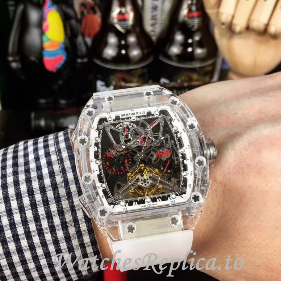 Richard Mille Replica RM011-FM Rubber strap 50MM - WatchesReplica.is