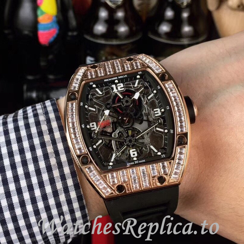 Richard Mille Replica RM012 Rubber strap 50MM - WatchesReplica.is