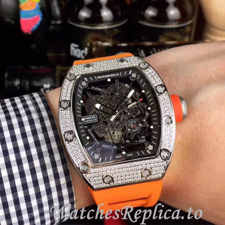Richard Mille Replica RM035-AMERICA5 Rubber strap 50MM - WatchesReplica.is