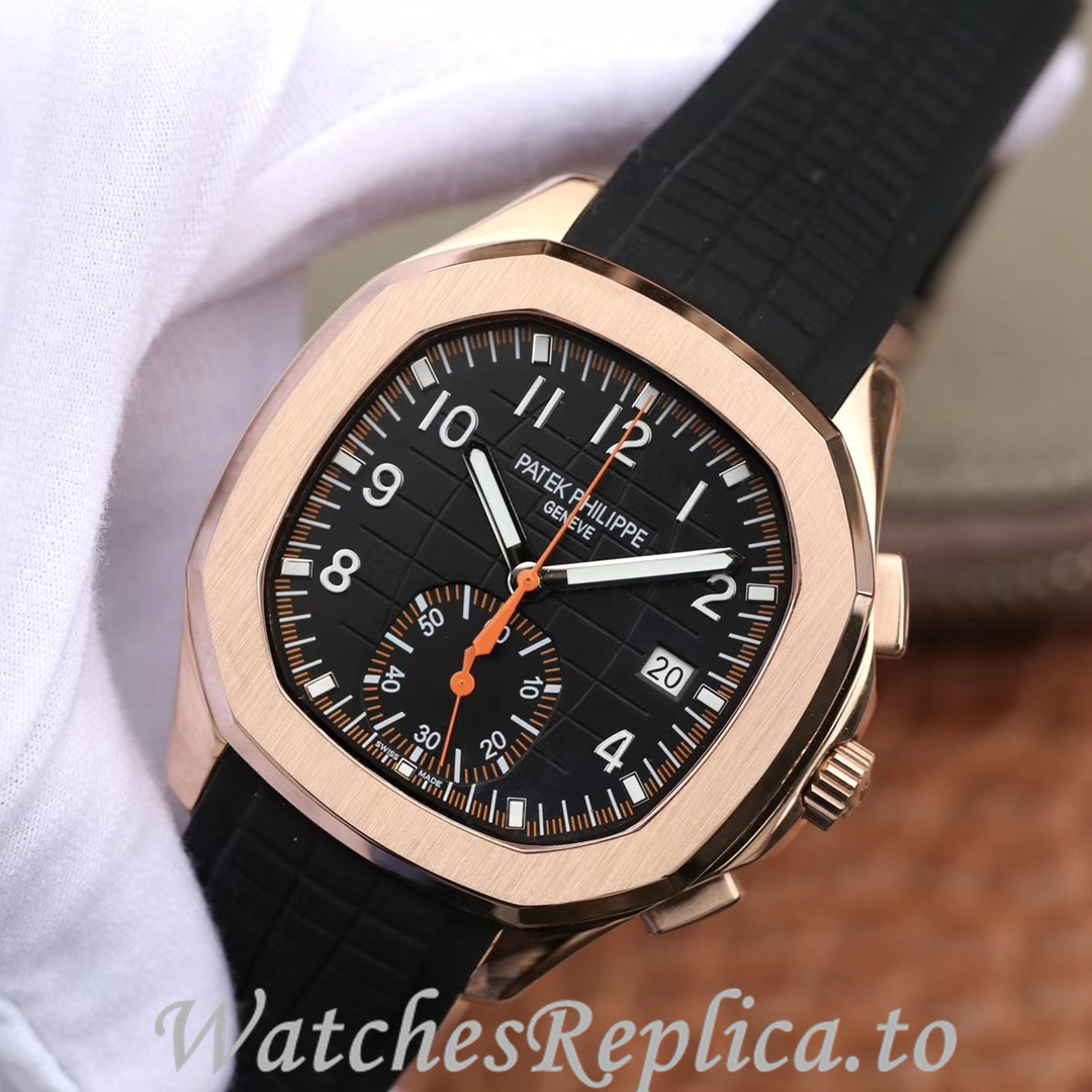 Patek Philippe Replica Aquanaut 5968A-001 Rubber strap 42.2MM - WatchesReplica.is