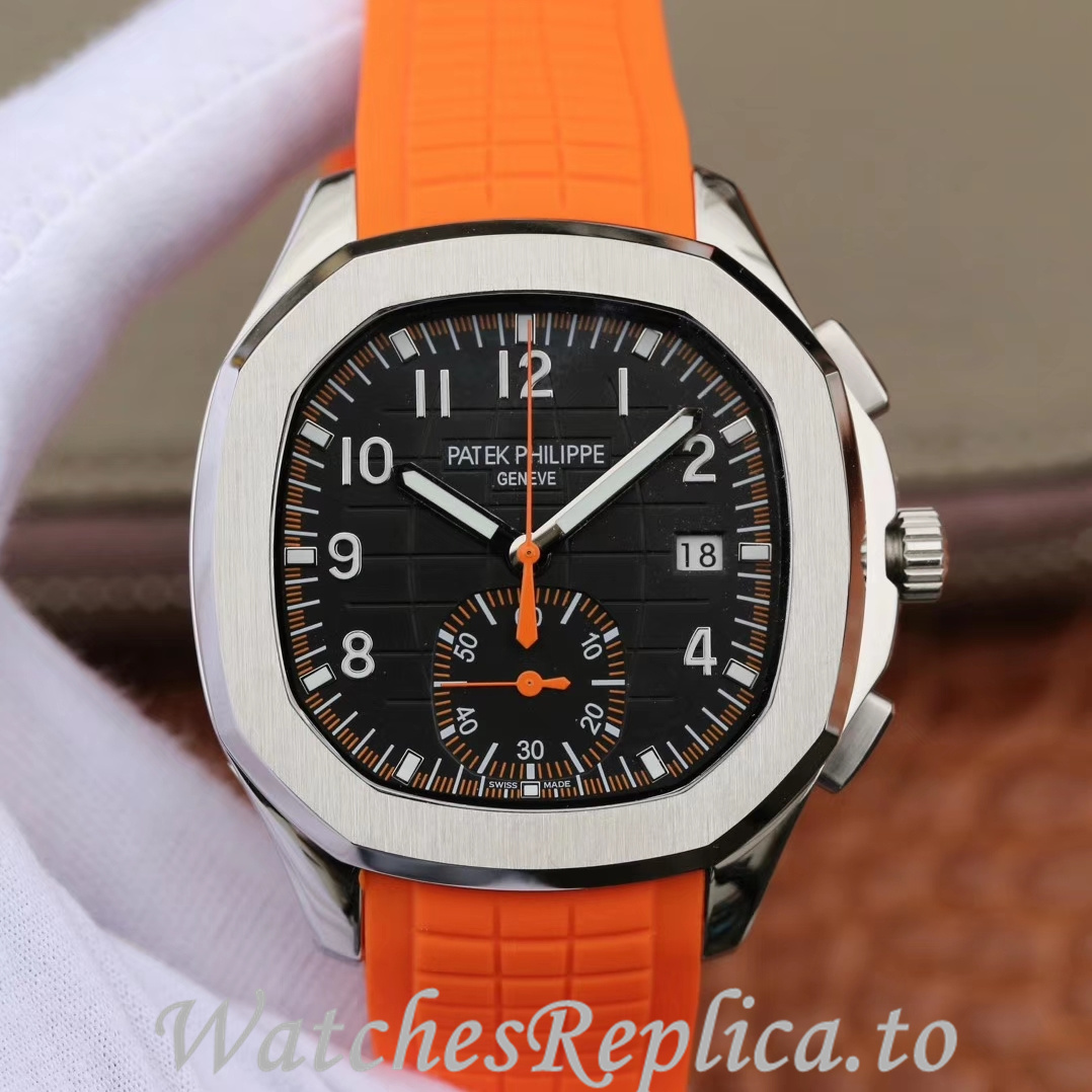 Patek Philippe Replica Aquanaut 5968A-001 Rubber strap 42.2MM - WatchesReplica.is
