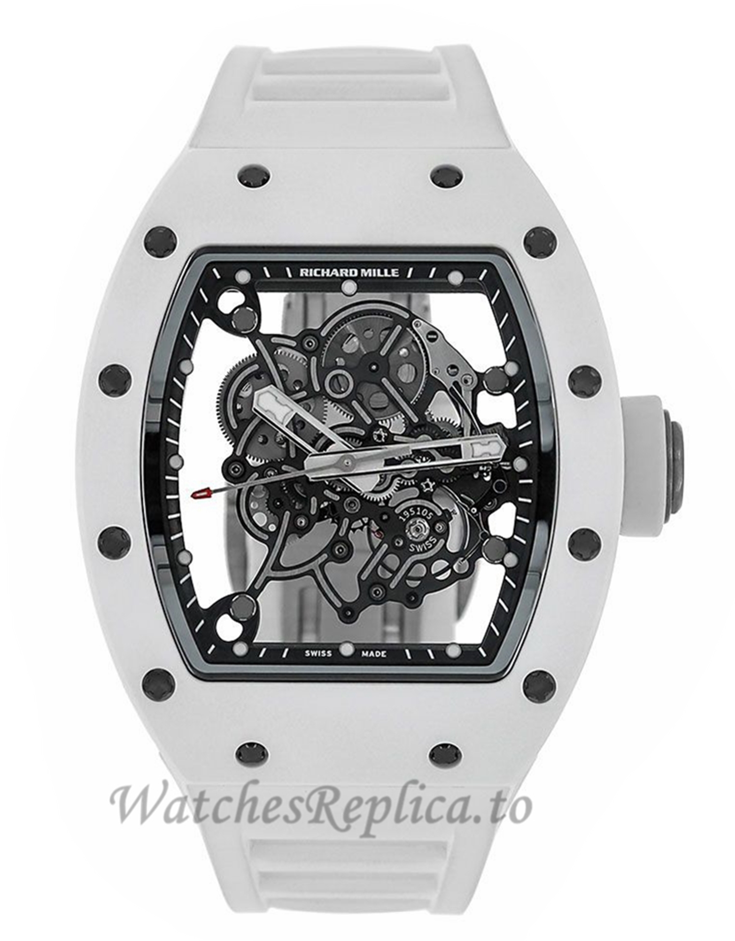 Richard Mille Replica RM055 Bubba Watson White Ceramic 49MM Watch M05507007 - WatchesReplica.is