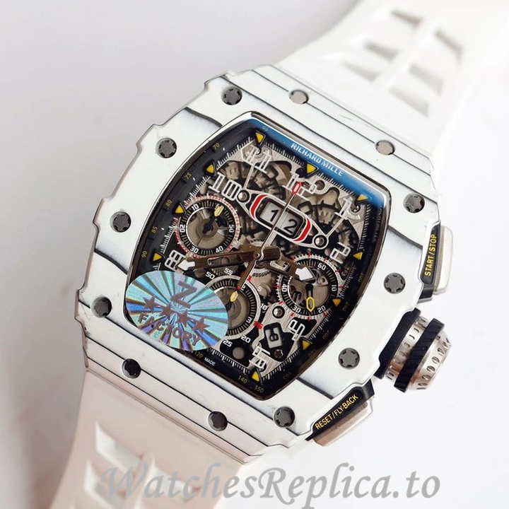 Richard Mille Replica RM011 Rubber strap 50MM - WatchesReplica.is