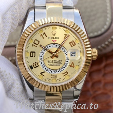 Swiss Rolex Sky Dweller Replica 326939 Stainless steel strap 42MM - WatchesReplica.is