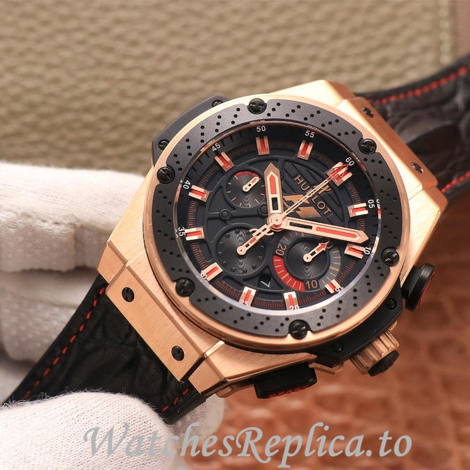 Hublot Replica Ferrari F1 Leather strap 46MM - WatchesReplica.is