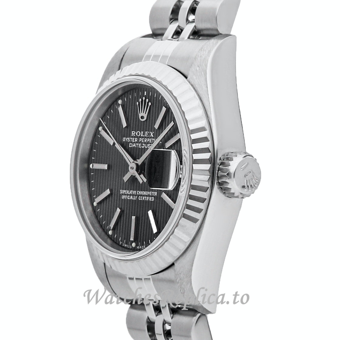 Replica Rolex Datejust 69174 26MM Grey Dial Ladies Watch - WatchesReplica.is