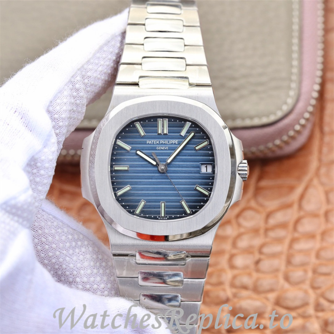 Patek Philippe Replica Nautilus Stainless steel strap 40MM - WatchesReplica.is