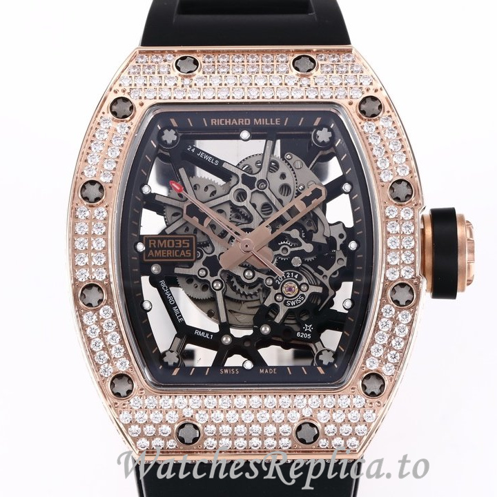 Richard Mille Replica RM035 Rubber strap 50MM - WatchesReplica.is