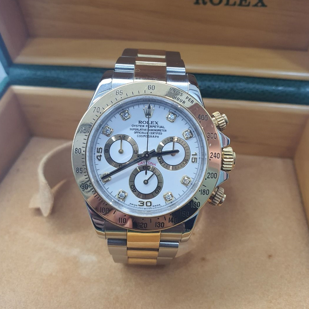 Rolex Daytona White Diamond Dial 116523 - WatchesReplica.is