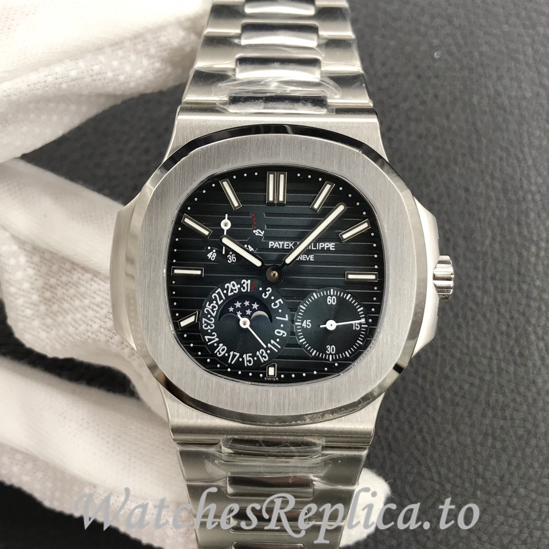 Patek Philippe Replica Nautilus 5712 Stainless steel strap 40MM - WatchesReplica.is