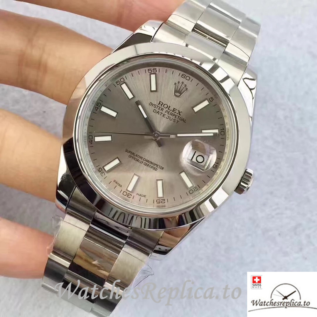 Swiss Rolex Datejust Replica 116334 Stainless steel strap 41MM - WatchesReplica.is