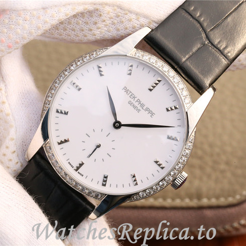 Patek Philippe Replica Calatrava 7122R-001 Leather strap 38MM - WatchesReplica.is