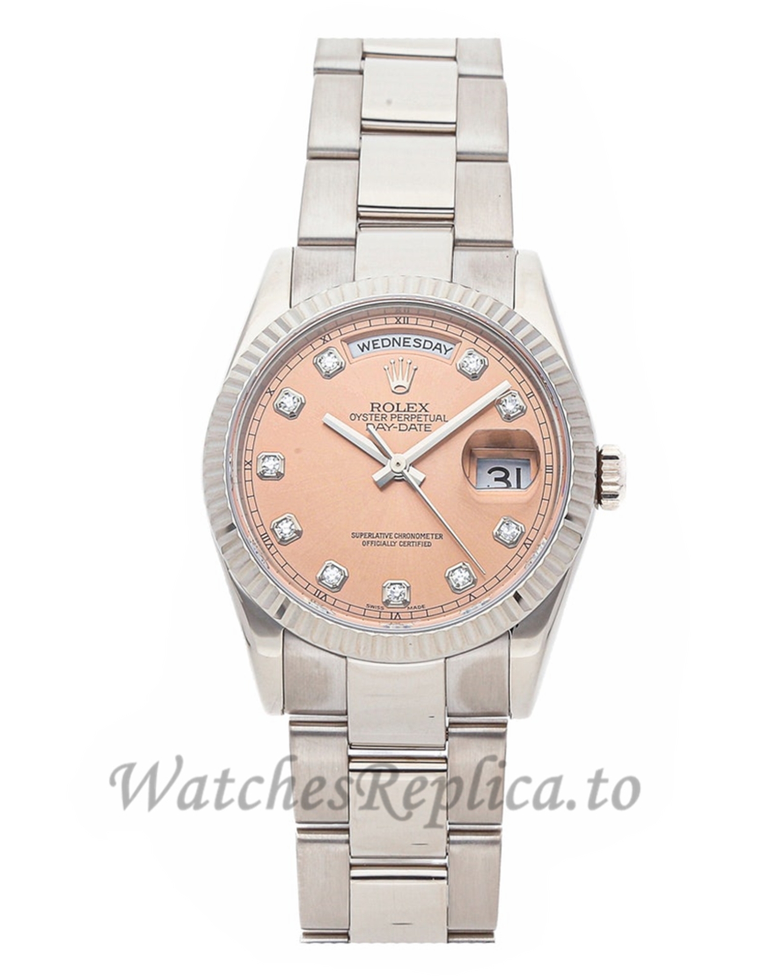 Rolex Replica Day-Date Pink Dial 118239 - WatchesReplica.is