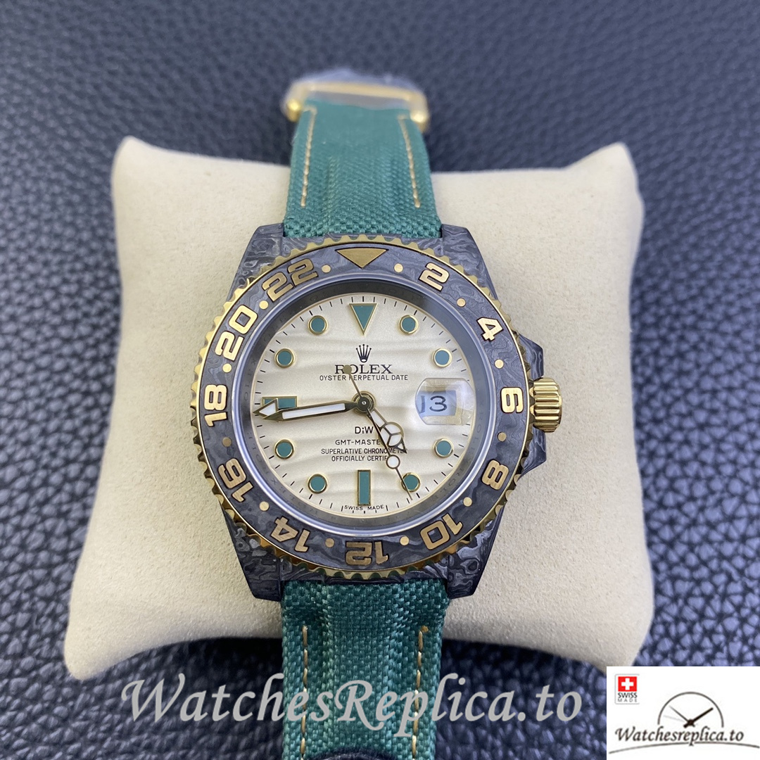 Swiss Rolex GMT Master Electro Carbon Carbon fiber strap 40MM - WatchesReplica.is
