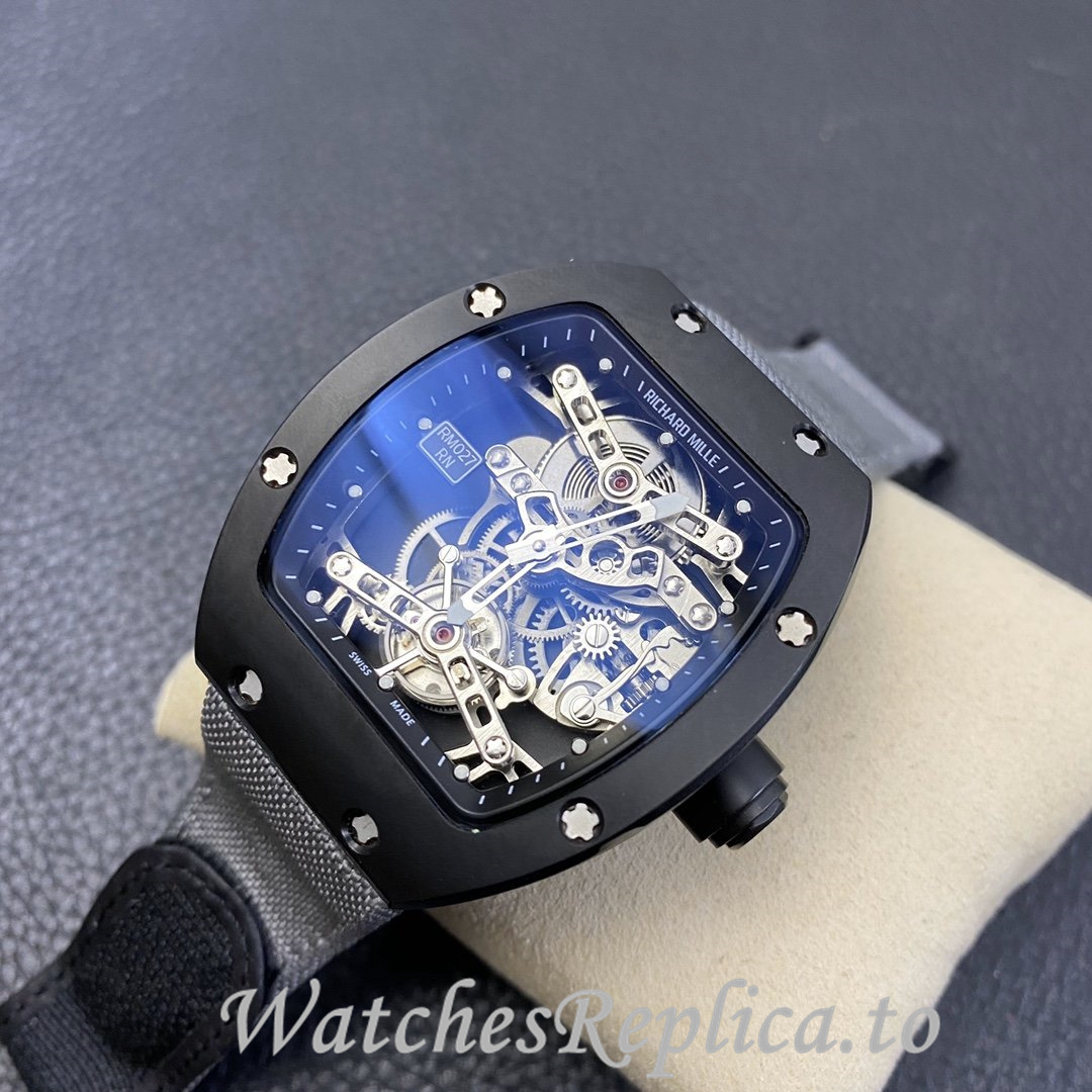 Richard Mille Replica RM027 Canvas strap 40MM - WatchesReplica.is
