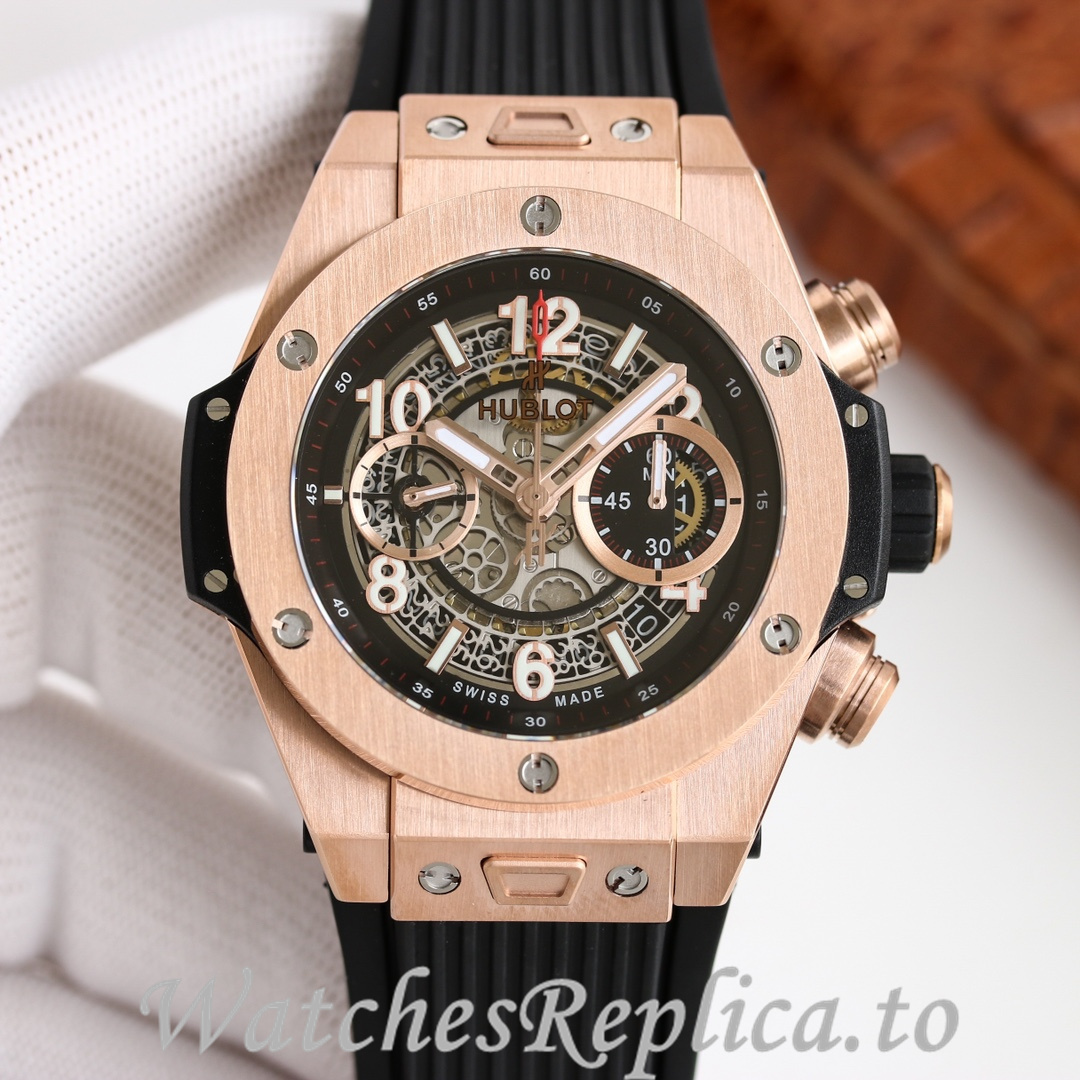 Hublot Replica Big Bang Elemental Material Chronograph v2 Rubber strap 45MM - WatchesReplica.is