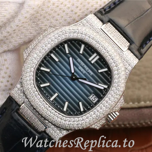 Patek Philippe Replica Nautilus 5719 Leather strap 40MM - WatchesReplica.is