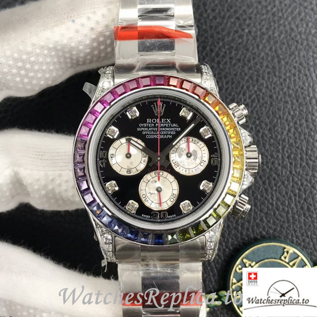 Swiss Rolex Daytona 116598RBOW Replica Stainless steel strap 40MM - WatchesReplica.is