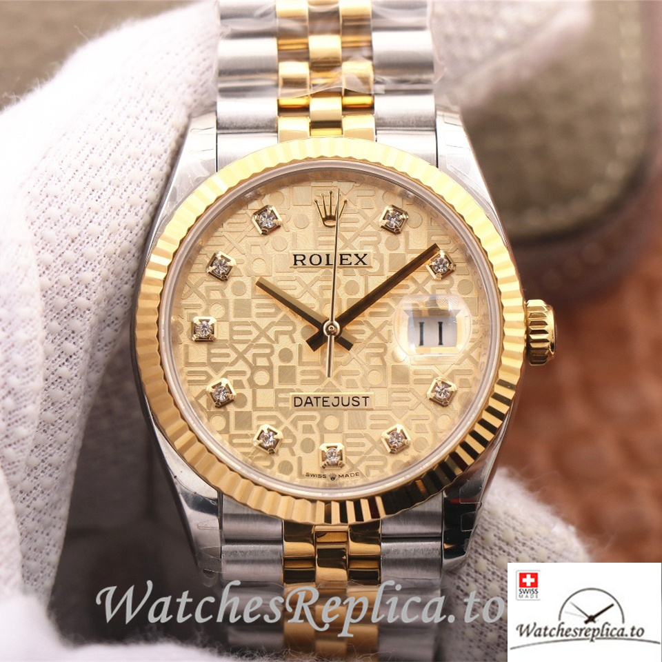 Swiss Rolex Datejust Replica 126233 Stainless steel strap 36MM - WatchesReplica.is