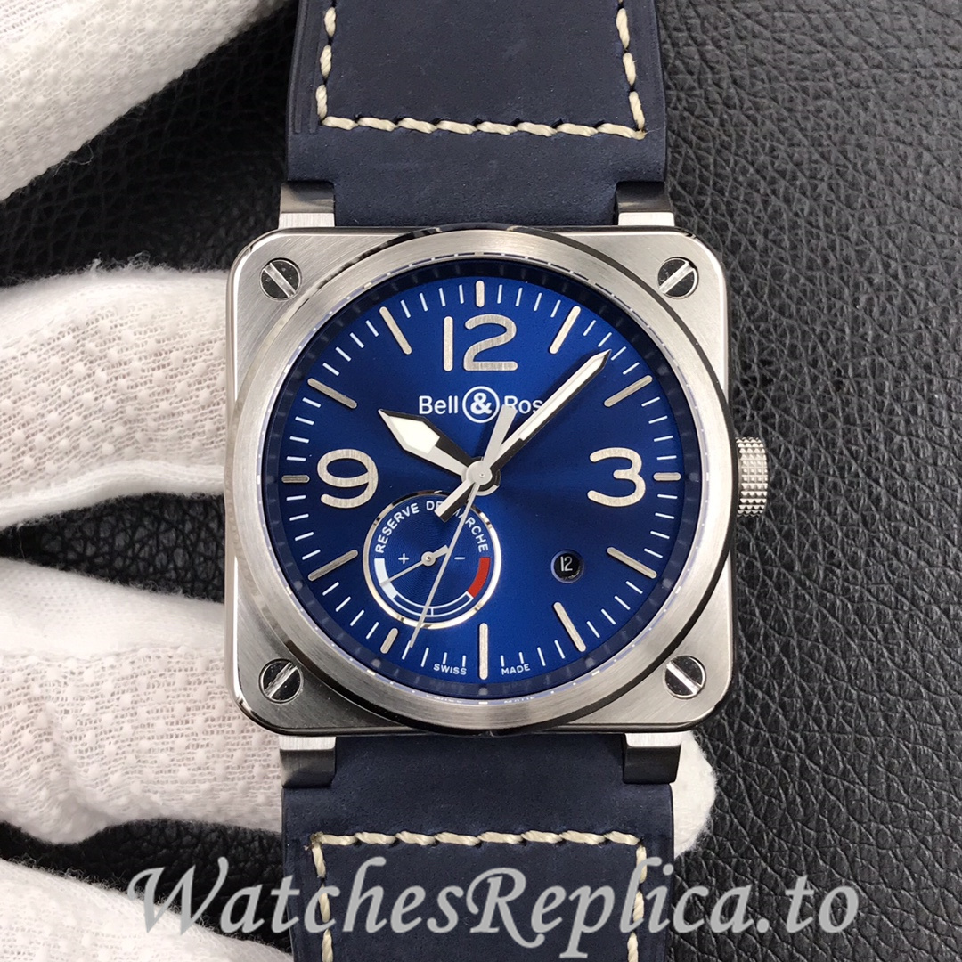 Bell Ross Replica BR 03 BR0392-CAMO-CE/SRB Leather strap 42MM - WatchesReplica.is