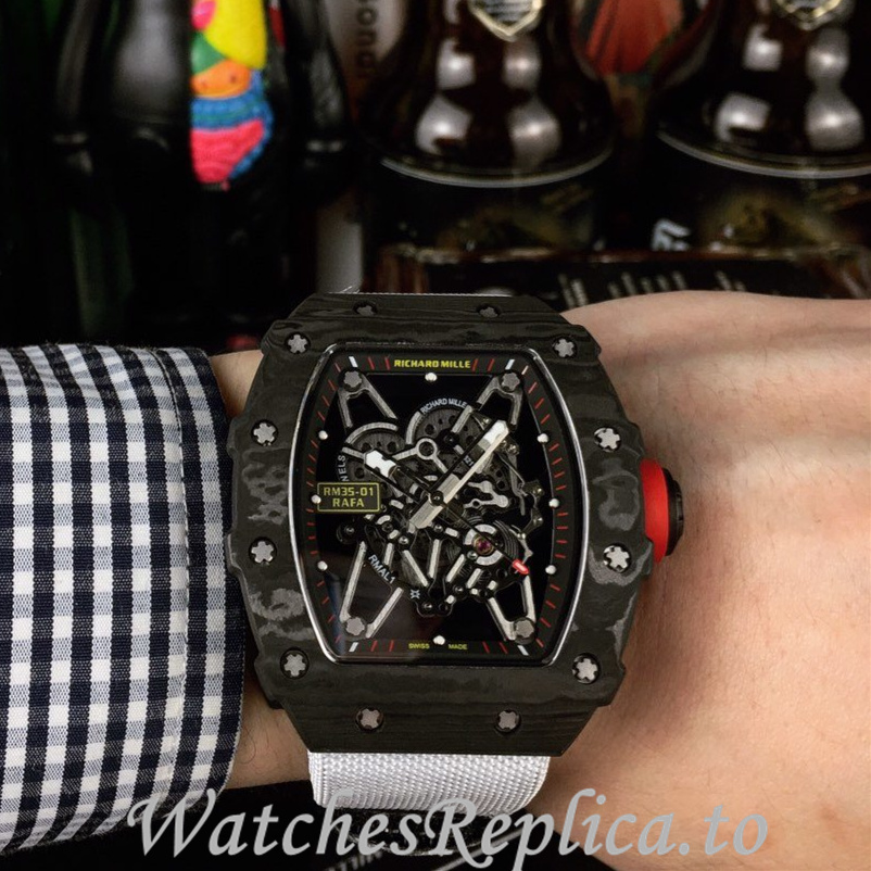 Richard Mille Replica RM35-01 Canvas strap 50MM - WatchesReplica.is