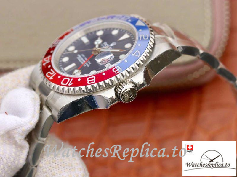 Swiss Rolex GMT-Master II Replica 126710BLRO 001 Silver Strap 40MM - WatchesReplica.is