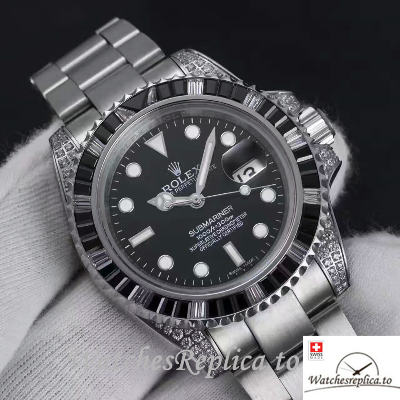 Swiss Rolex Submariner Replica 116610LN Stainless steel strap 40MM - WatchesReplica.is