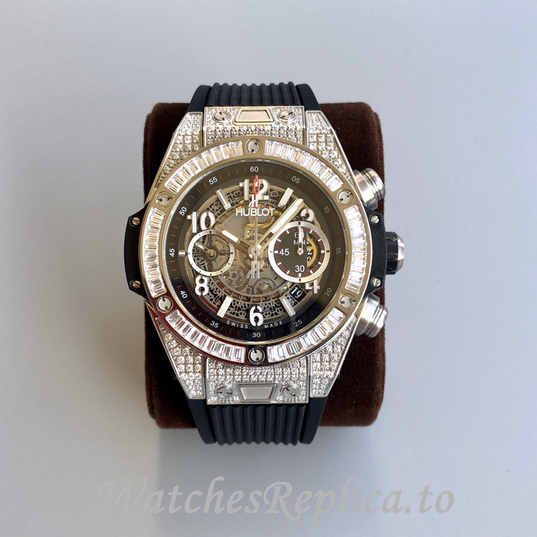 Hublot Replica Big Bang Gypsophila Chronograph v2 Rubber strap 45MM - WatchesReplica.is