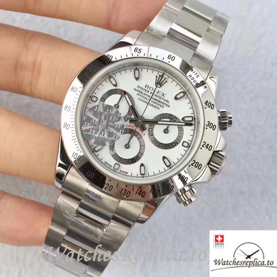 Swiss Rolex Daytona Replica 116520 Stainless steel strap 40MM - WatchesReplica.is
