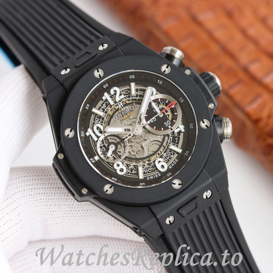 Hublot Replica Big Bang Elemental Material Chronograph v2 Rubber strap 45MM - WatchesReplica.is