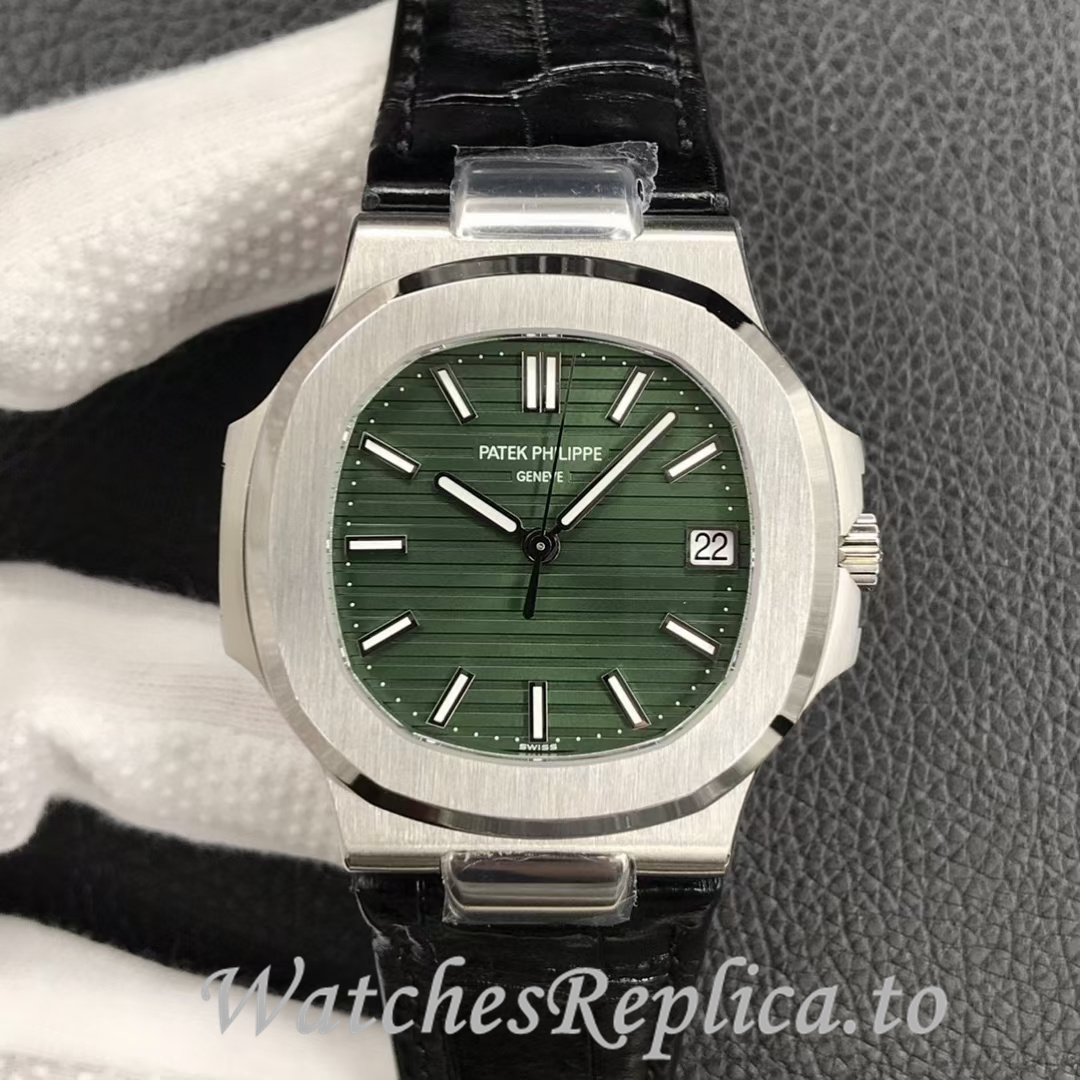 Patek Philippe Replica Nautilus 5711 Leather strap 40MM - WatchesReplica.is