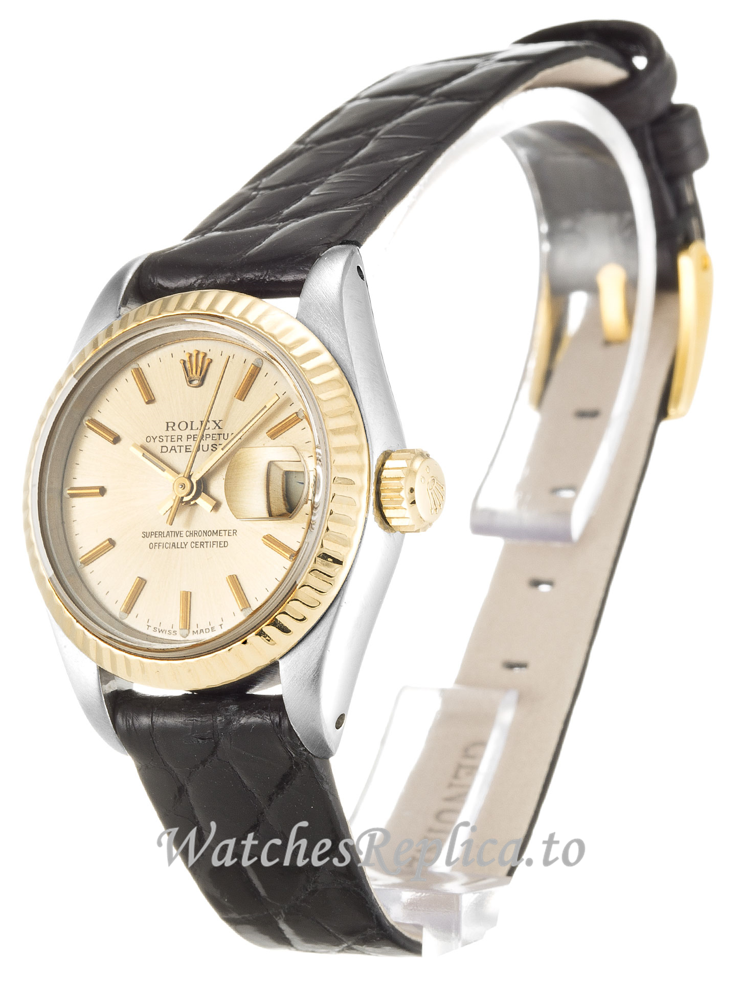 Rolex Datejust Lady Champagne Dial 69173 26MM - WatchesReplica.is