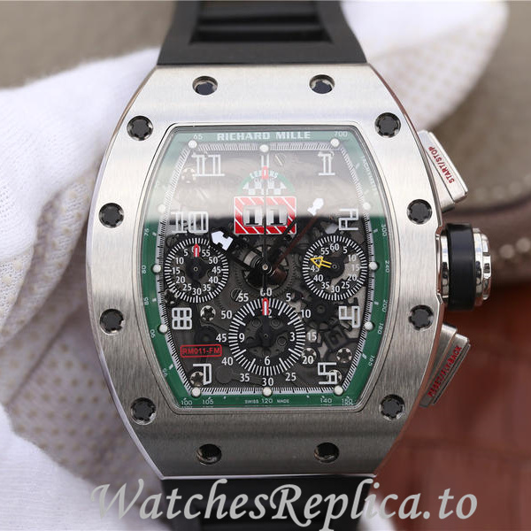 Richard Mille Replica RM011 Rubber strap 50MM - WatchesReplica.is