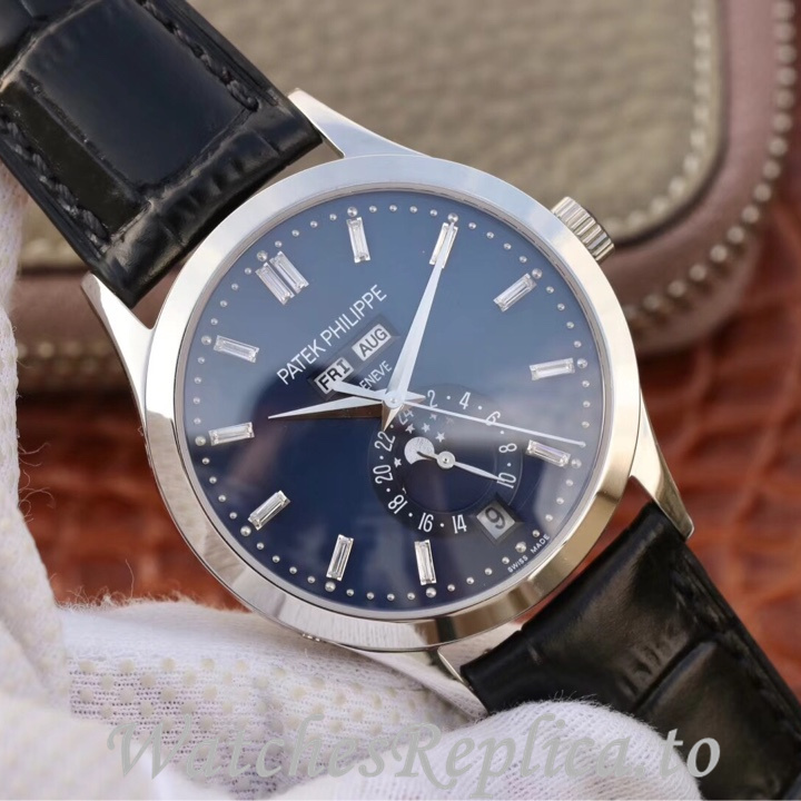 Patek Philippe Replica Complications 5396 Leather strap 38.5MM - WatchesReplica.is