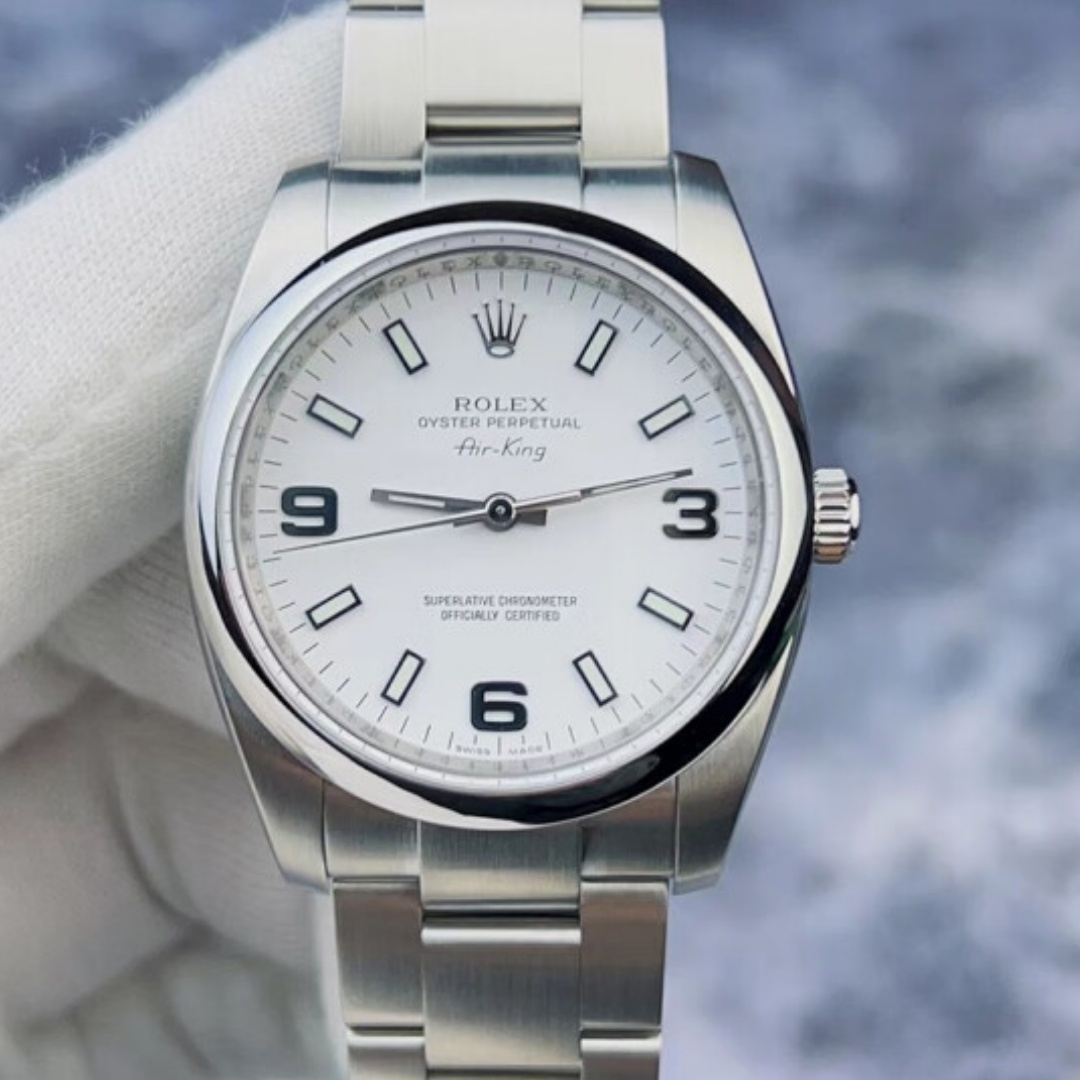 Rolex Air-King White Dial 114200 - WatchesReplica.is