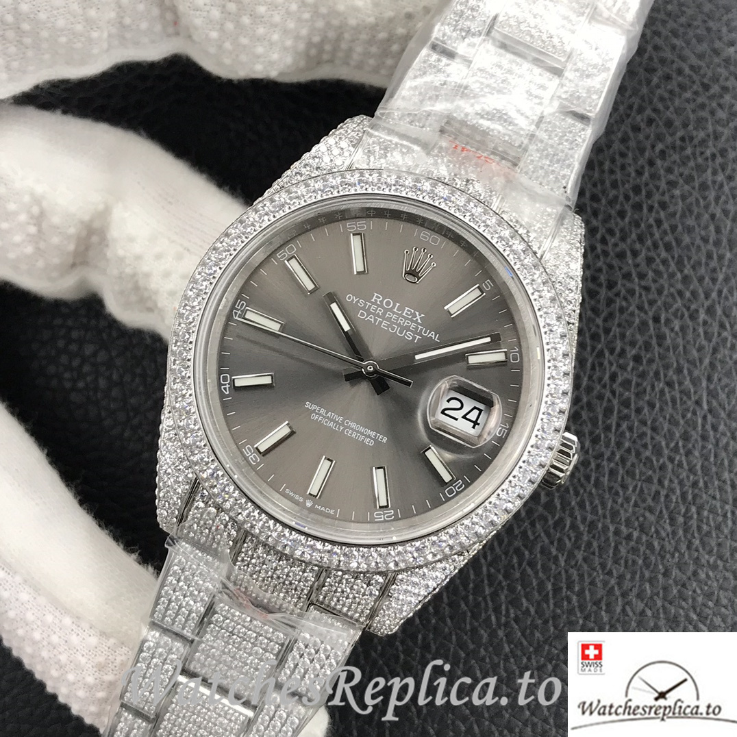 Swiss Rolex Datejust Replica Stainless steel strap 41MM - WatchesReplica.is