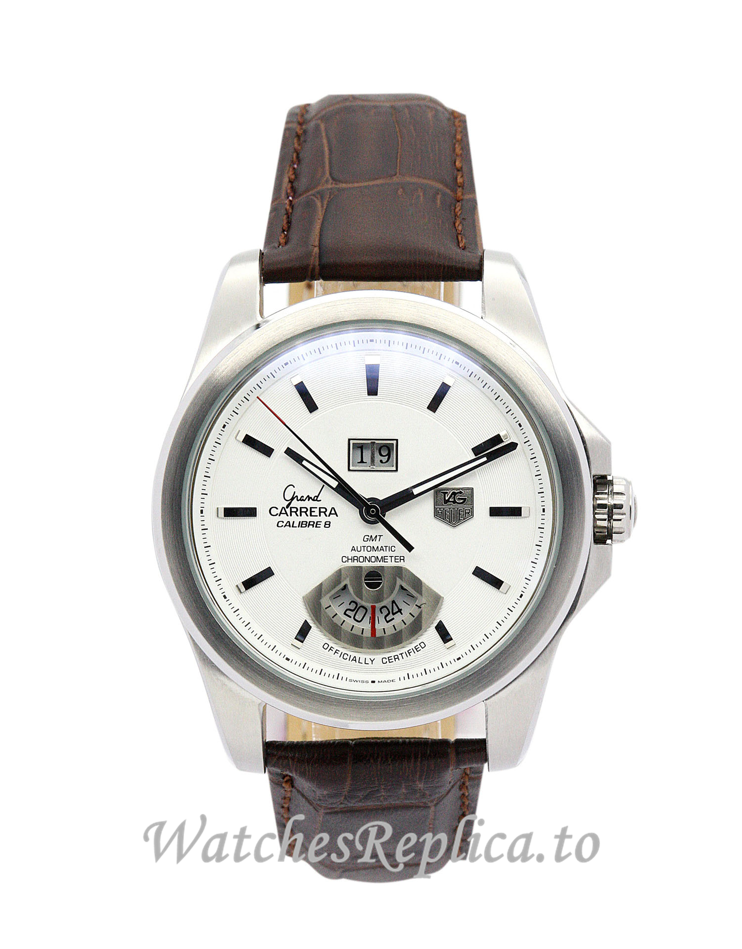 Tag Heuer Grand Carrera Silver Dial WAV5112.FC6231 43 MM - WatchesReplica.is