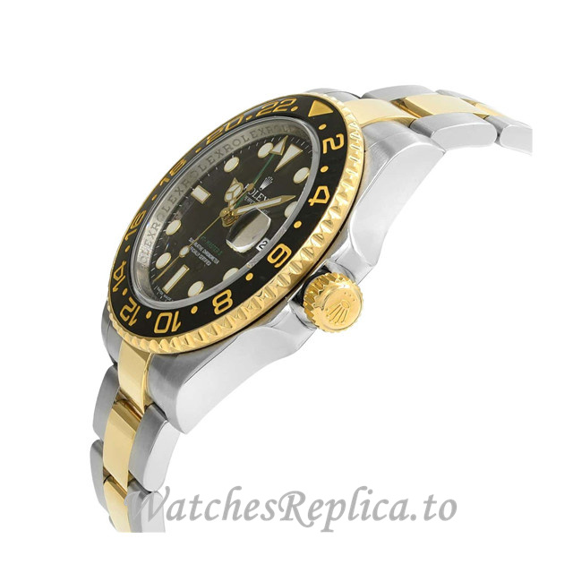 Replica Rolex GMT Master 116713 LN 40MM Stainless steel strap Mens Watch - WatchesReplica.is