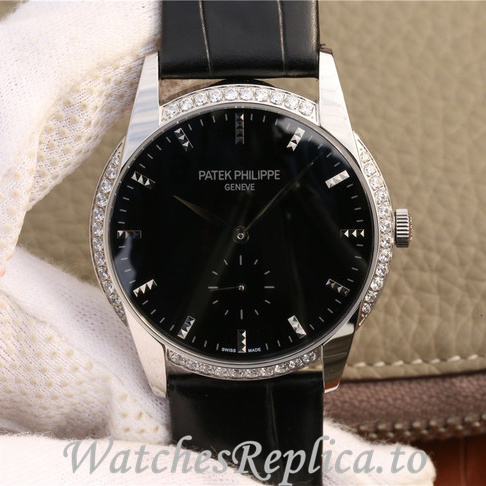 Patek Philippe Replica Calatrava 7122R-001 Leather strap 38MM - WatchesReplica.is