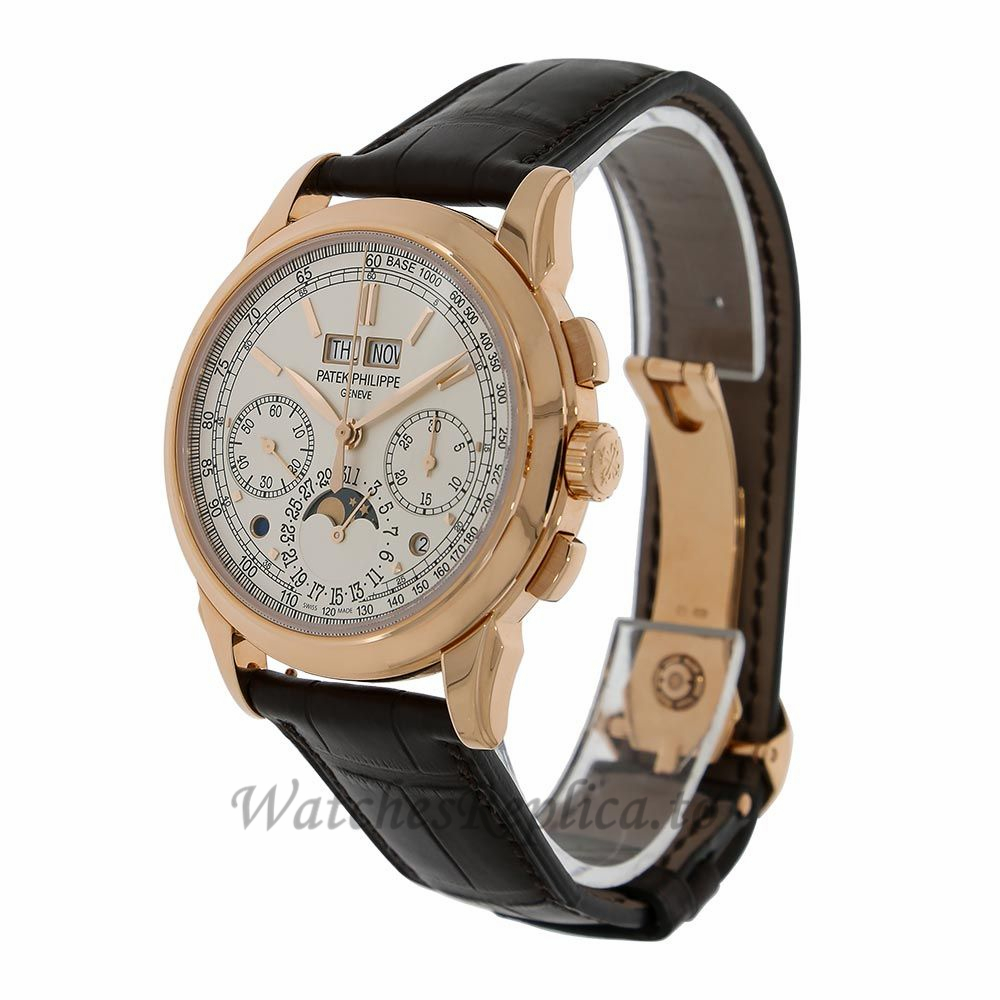 Patek Philippe Replica Grand Complications Rose Gold Perpetual Calendar Chronograph 41MM Watch 5270R - WatchesReplica.is