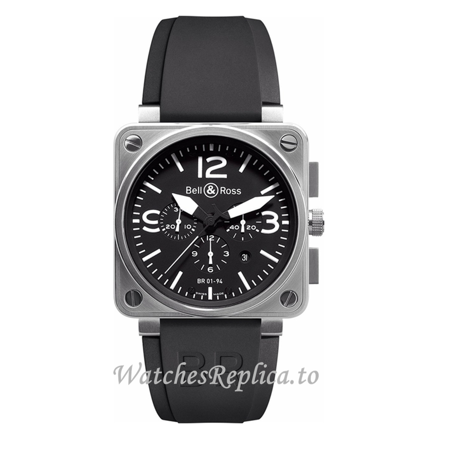 Bell Ross Replica Watch BR0194-BL-ST 46MM - WatchesReplica.is