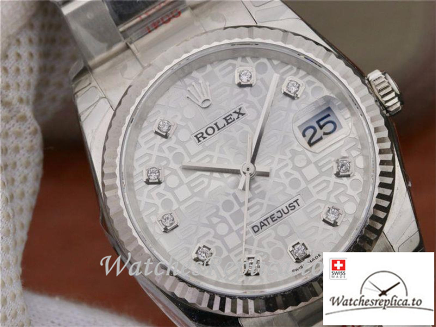 Swiss Rolex Datejust Replica 116234 011 Silver Dial 36MM - WatchesReplica.is