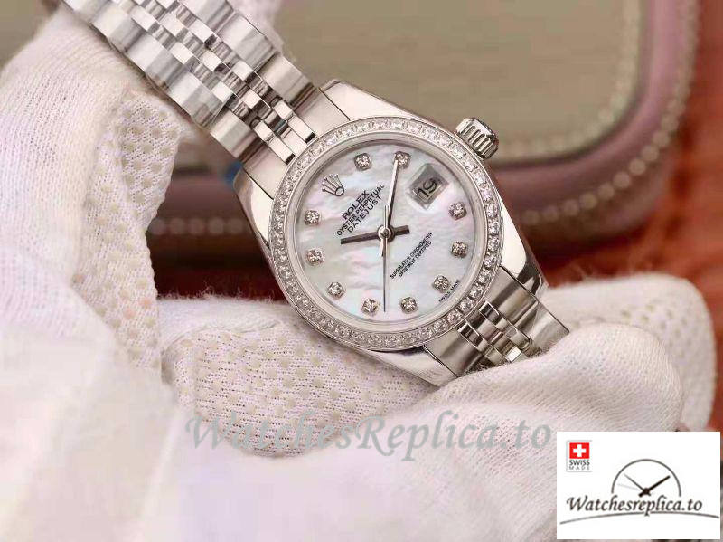 Swiss Rolex Datejust Replica 19969 White Dial 28MM - WatchesReplica.is