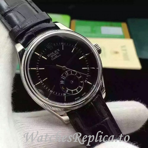 Swiss Rolex Cellini Replica 50525 Leather strap 39MM - WatchesReplica.is