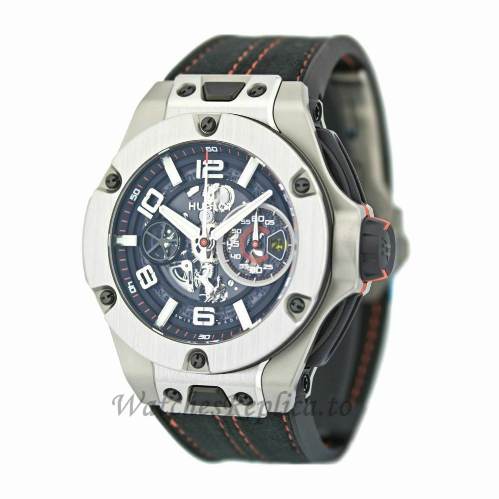 Hublot Replica Big Bang Unico Ferrari Titanium Chronograph 45MM Watch 402.NX.0123.WR - WatchesReplica.is