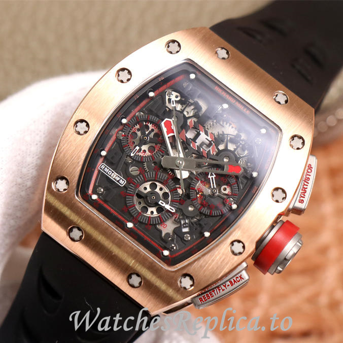 Richard Mille Replica RM011 Rubber strap 50MM - WatchesReplica.is