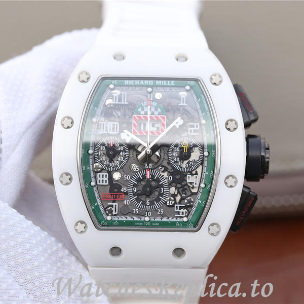 Richard Mille Replica RM011 Rubber strap 50MM - WatchesReplica.is